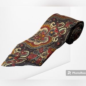 Claybrooke Vintage Men’s Silk Paisley Necktie